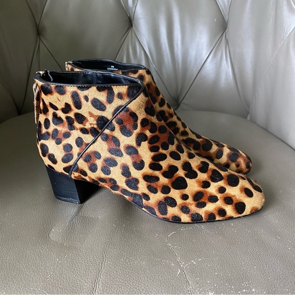 NINE WEST Anura Animal Print Boots Ankle Booties Women’s Size 6 - Picture 1 of 10